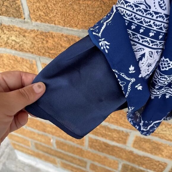 lovers + friends Temple Dress in Blue Temple Scarf small - Picture 10 of 13